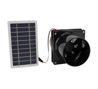 Luocute Solar Powered Exhaust Fan 10W 12V for Round Pipe | Solution, Solar Ventilator Kit, Pet House Chicken Coop, Greenhouse RV Attic, ABS Build