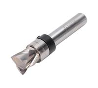 Luocute Spiral Flush Trim Router Bit, 8mm Shank 12mm Cutting Diameter 1/2 Inch Cutting Length Top Bearing Solid Carbide Template Bit for CNC Wood Trimming
