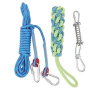 Luocute Spring Pole Dog Rope Toy, Interactive Dog Exercise Toy with Stainless Steel Spring for Small Medium Large Dogs, 5m Cotton Rope for Muscle Building and Jaw Strength