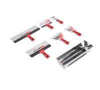 Luocute Stainless Steel Paint Scraper Set, Drywall Finishing Hand Tool Kit with Mirror Polished for Glazing, Scraping Paint, and Repairing Dents