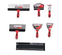 Luocute Stainless Steel Paint Scraper Tool Set, 14 Inch Mud Pan for Drywall Repairing Finishing Wallpaper Removing, Putty Scraper Set Hand for Repairing Drywall Applying Putty