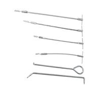 Luocute Steel Flexible Packing Hook Extractor Set, with Reverse Wound Inner Spiral Shaft and Tempered Points, Flexible Claw Grabber Pickup Tool Long Curve Spring Grip Tool