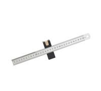 Luocute Steel Ruler Positioner Block, Aluminum Alloy Adjustable Stop Locator for Woodworking Line Marking, Construction Rulers with Brass Screw Lock for Measurement and Carpentry