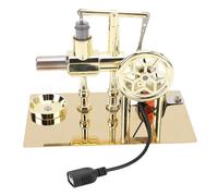 Luocute Stirling Engine, Steam Engine Model with LED Light Hot Air Power Generator Motor Model Teaching Kit for Adults Desktop Education Kit