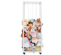 Luocute Stuffed Animal Holder, Zoo Space Save PVC Storage Holder with Elastic Band and Net for Bedroom, Detachable Large Plush Organizer, Ideal for Playroom Nursery