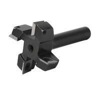 Luocute Surfacing Router Bit, 1/2 Inch Shank 2 Inch Cutting Diameter, 4 Flute Carbide Insert, with Anti Backlash Design and Screw Locking, for Wood Slab Flattening and CNC