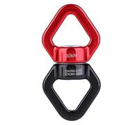 Luocute Swing Swivels, 30KN Rotational Safety Device with 360 Degree Rotation Bearings, Playground Equipment Parts Hardware for Rock Climbing Aerial Yoga Hammock Web Tree Swing (Red and Black)
