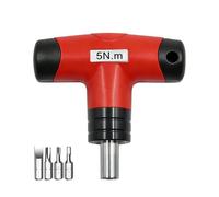 Luocute T Handle Preset Torque Wrench, 5N.m T Handle with PH3 T20 H4 SL7 Bits, for Home Workshop Outdoor Electrical Mechanical Maintenance