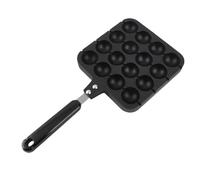 Luocute Takoyaki Grill Pan Non Stick Cast Aluminum Baking Mold Tray | Round Pancake Maker, Ergonomic Grip Handle, Electric And Gas Stove Compatible, Family Kitchen Use