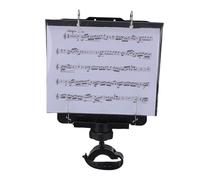 Luocute Trumpet Marching Lyre, Adjustable 360° Rotation with Silicone Strap and Metal Flip Folder for Trumpet with 5 Refill Sleeves and Secure Sheet Music Display