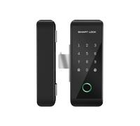 Luocute TY WIFI Smart Lock, Fingerprint Keyless Entry Door Lock with App Remote Control and Auto Locking, for Glass Metal Wood Door 10-12mm Frameless Double
