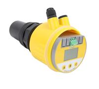 Luocute Ultrasonic Level Meter, LCD Digital Display Water Level Sensor 0-10m Range DC24V 4-20mA Output, with IP65, for Water Wastewater Treatment Power Generation Mining