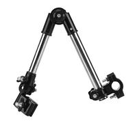 Luocute Umbrella Holder, 360 Degree Adjustable Stainless Steel Stretch Mount Stand, Universal Clip On Bracket with Telescopic Rod, for Baby Stroller Pram Wheelchair Cart (Black)