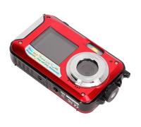 Luocute Underwater Camera, 2.7K 48MP Underwater Digital Camera with Dual Screens and 10FT Water, for Snorkeling and Vacation (Red)