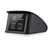 Luocute Universal Car HUD, GPS Speedometer with 2.2 Inch LCD Screen, Overspeed Alert, Voltage, Distance, Time Display, Universal Vehicle Smart HUD Display for All Vehicles (T600 Monitor Stand)