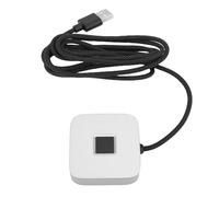 Luocute USB Fingerprint Reader, Hello Fingerprint Reader 1 Click Lock Screen, Auto Driver Setup for PC 360 Degree Touch Fast Recognition Biometric Scanner Dongle for 10 11 Hello (Silver)