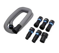 Luocute Vacuum Cleaner Hose, 4.6FT to 17FT Stretchable Dust Collection Hose Kit with 6 Piece Expanded Adapter Set for Home Shop Vacuums Woodworking Power Tools