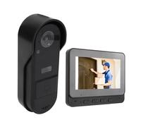 Luocute Video Doorbell with Two Way Talk, 170° Wide Angle Night 1080P 8MP IP66, 4.3 Inch Screen Intercom System for Home Security
