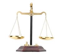 Luocute Vintage Balance Scale Ornament, Iron Handcrafted Antique Decor | Antique Weight Balancing Scale Decoration, 9.3in Iron Sculpture, for Foyer Living Room Office Desktop
