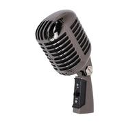 Luocute Vintage Dynamic Vocal Mic, Cardioid Zinc Alloy Universal Stand, Classic Retro Dynamic Vocal Microphone with Acoustic Shield, High Signal Output, for Stage Performances, Studios