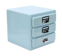 Luocute Vintage Multi Layer Drawer Cabinet, Retro Design Plastic Storage Organizer with Multiple Drawers for Office, Home, Bedroom (3 Tiers)