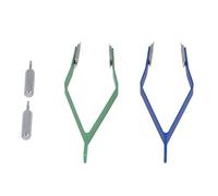 Luocute Watch Spring Bar Tool, 2PCS Spring Bar Tweezers Lug Removal Fitting Tool, Professional Alloy Steel Watch Crown Tube Tweezers Green Blue, Watch Repair Tools and Kits