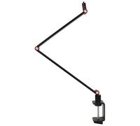 Luocute Webcam Stand Camera Mount with Phone Holder,Foldable Flexible Gooseneck Cell Phone Clamp Table Projector Mount for Livingroom, 4.4lb Load Stand for Camera 1/4in Screw Port