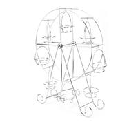 Luocute Wheel Cupcake Dessert Decor Stand, Ferris Wheel Cupcake Holder Iron Rotatable Eight Cupcakes Wheel for DIY Birthday Party, with Unique Shape, Practical and Decorative Design