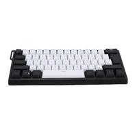 Luocute Wired Keyboard, 60 Percent 61 Keys RGB Backlit Mechanical Feel Portable Computer Keyboard with Ergonomic Keycaps for Gaming IOS (White Black)