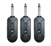 Luocute Wireless Guitar System Transmitter Receiver, 6.5mm Plug for Electric Bass Keyboard, 150m Range with Type-C Fast Charging, 8 Hours Battery, Multi-Use No Interference (1-to-2)