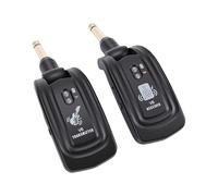 Luocute Wireless Guitar System, UHF Transmitter Receiver with 4ms Low Latency 4 Channels 98ft Range Rechargeable Battery Fast Charging, for Electric Bass Guitar Violin Keyboard