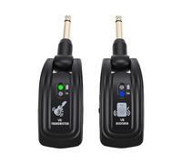 Luocute Wireless Guitar Transmitter Receiver, UHF Guitar Wireless System with 4ms Low Latency 4 Channels 98ft Range Rechargeable Battery, for Electric Bass Violin Keyboard