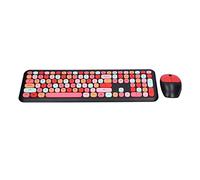 Luocute Wireless Keyboard Mouse Combo, 2.4G Retro Typewriter Style (Black