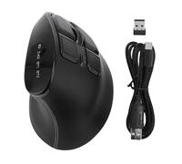 Luocute Wireless Vertical Mouse, 500mAh Rechargeable | Ergonomic Vertical Mouse, 3 DPI Levels 1000/1600/2400, Bluetooth 2.4G Dual Mode for Laptop, Silent Click