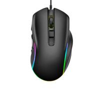 Luocute X9 Wired Gaming Mouse, RGB Backlit with 10 Programmable Buttons 14 Lighting Effects 6 Adjustable DPI 800 12800, for PC Computer