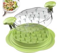 LUODOOHE Upgraded Chicken Shredder, Meat Shredder Tool for Chicken, Pork, Beef, Vegetables, with Non-Slip Base & Clear Lid, Dishwasher Safe, BPA-Free Plastic Kitchen