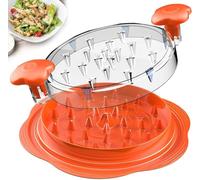 LUODOOHE Upgraded Chicken Shredder, Meat Shredder Tool for Chicken, Pork, Beef, Vegetables, with Non-Slip Base & Clear Lid, Dishwasher Safe, BPA-Free Plastic Kitchen