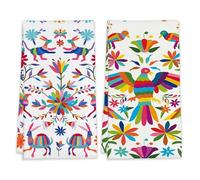 LUOENY 2 Pack Tea Towels Mexican Themed Kitchen Towel Bathroom Decorative Dish Cloths for Kitchen Bathroom Home Cooking Housewarming Gifts, 45x60 cm