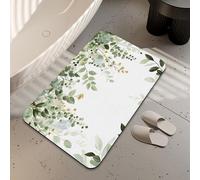 LUOENY Absorbent Green Sage Bath Mat Non Slip 75 * 43 cm, Quick Dry Magic Bathroom Mat, For Bathtub, Bedroom, Kitchen, Toilet, Door, Washing Table