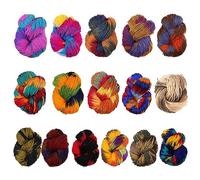 LUOFANG 50g/Ball Mixed Colorful Knitting Yarn Dyed Hand Knitted Crochet Thread N#