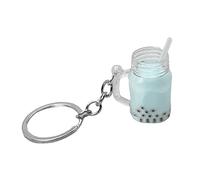 LUOFANG Cute Bubble Tea Keychain Charms Car Backpack Keyring Bag Pendant Couple Gift Mini Cup Pendants with Keychain Rings