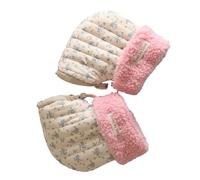 LUOFANG Kids Winter Gloves Fleece Lined Handlebar Muffs Cartoon Printed Infant Thicked Warmmuff Warm Mittens for Scooter Bikes