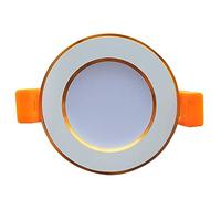 LUOFDCLDDD Spotlight，Led Straw Hat Round Three-Color Dimming Highlight Spotlight Embedded Simple Anti-Glare High Ra Downlight Recessed Nobe Study Bedroom Living Room Spotlight Outdoor Lights/3W