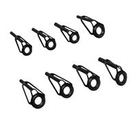 LUOFENG 8Pcs/pack Fishing Rod Ceramic Guides Rings Set 8 Size 6mm 8mm Outer Diameter Replacement Fishing Rod Eye Replacements