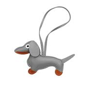 LUOFENG Carabiner Buckle,Mini Cute Dachshund Dog Keychain Pendant Lovely PU Leather Animals Keyring Charm for Purse Bag Backpack Handbag