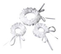 LUOFENG Elizabethan Ruffle False Collar Victorian Style Neck Ruff and Wrist Cuffs Set for Halloween Cosplay Costume Accessories