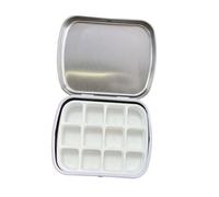 LUOFENG Empty Paint Tins Mini Watercolour Palette Multifunctional Travel Paint Palette Box Leakproof Lid 12 Well Metal Paint Box Mixing Tray For Watercolour Oil Acrylics Gouaches Paints