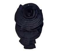 LUOFENG Floral Brooch,Fashionable Pleated Big Flower Lapel Pin Exaggerated Folded Flower Brooch for Dress and Shirt Women Breastpin Ornament