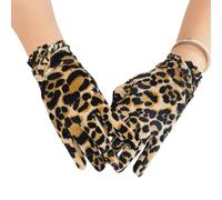 LUOFENG Leopards Print Gloves Soft Polyester Light weight for Men Women Kids Daily Use Travel Outdoor Activity