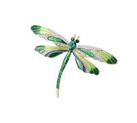 LUOFENG Retro Dragonflies Crystal Brooch Pin Elegant Rhinestones Animal Lapel Accessory for Women and Girls Fashion Jewelry